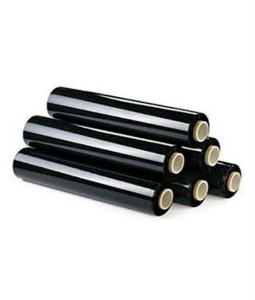 Un rollo de film estirable NEGRO 1,3 kg estándar para uso manual