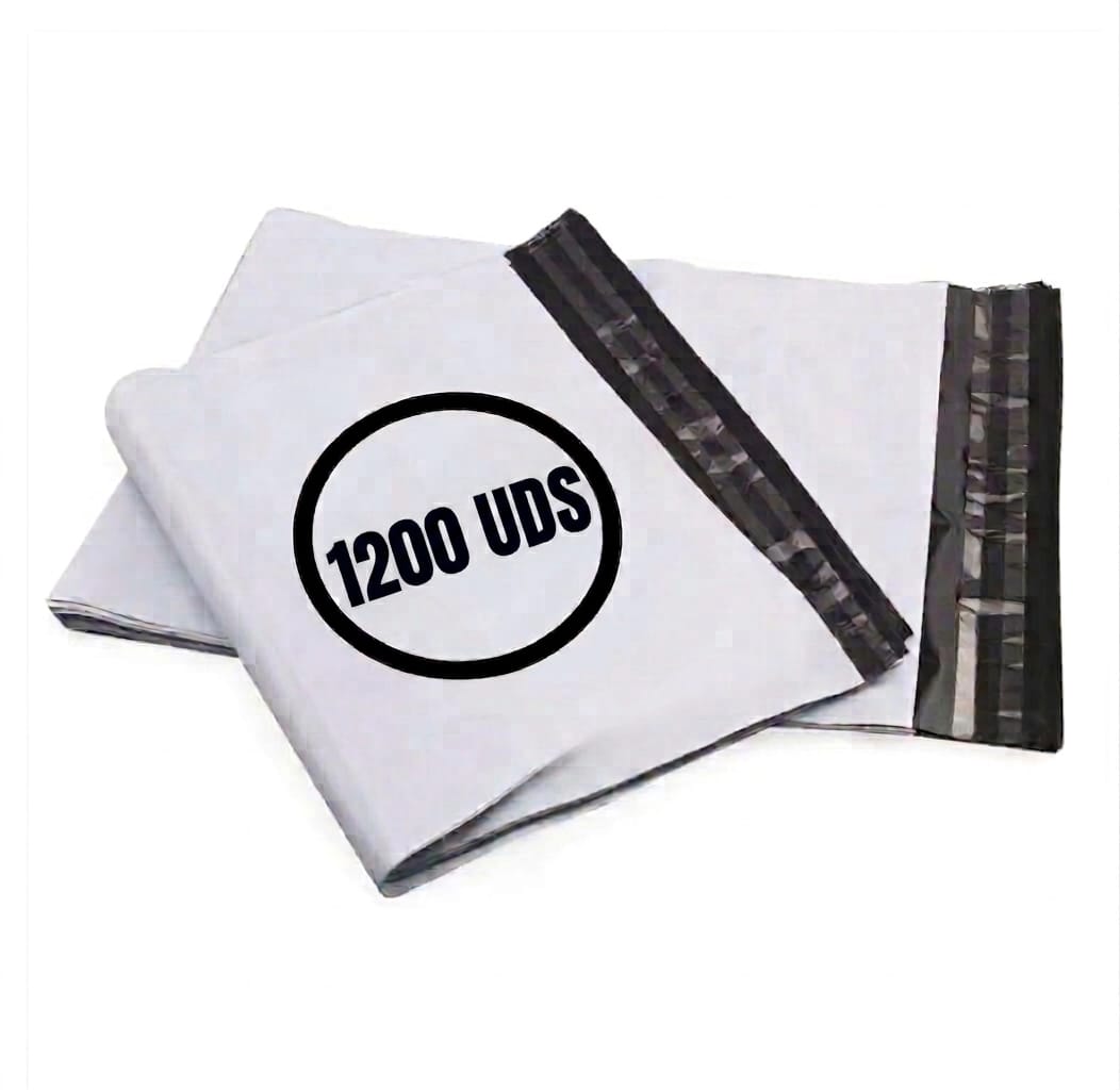 1200 Bolsas de mensajería 320 x 400 + solapa de 50 mm