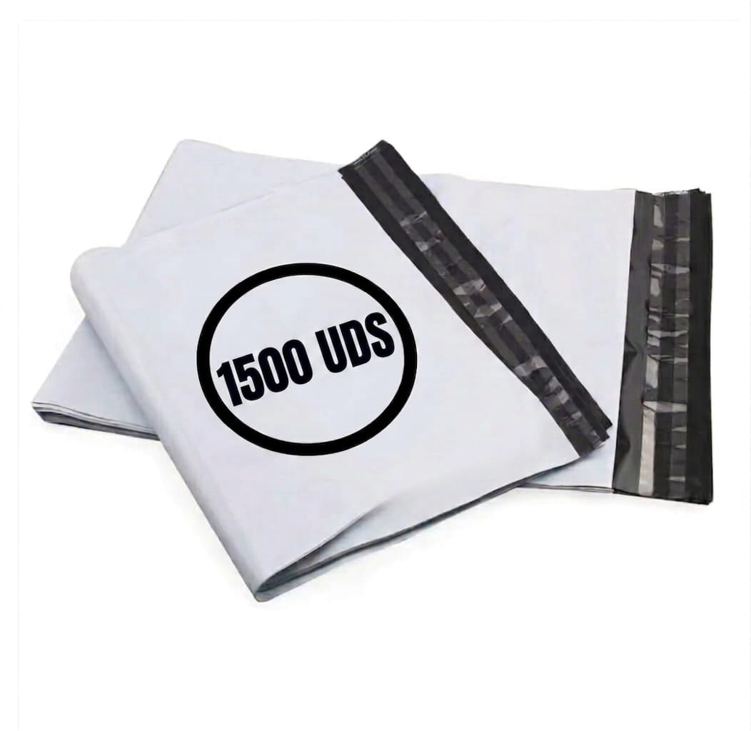 1500 Bolsas de mensajería 190 x 230 + solapa de 50 mm