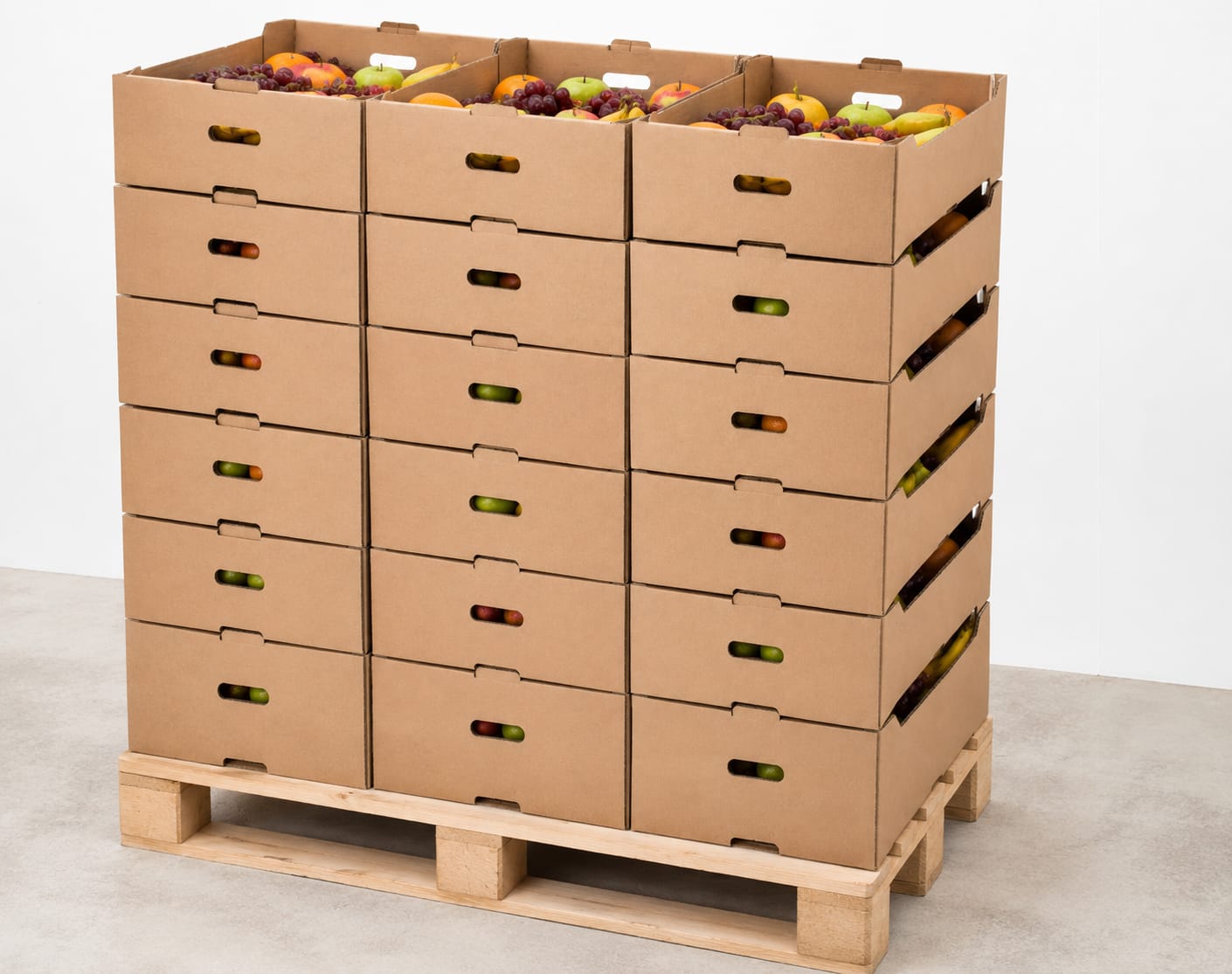 10 uds de caja de verduras 600 x 400 x 110 mm - K11 grande