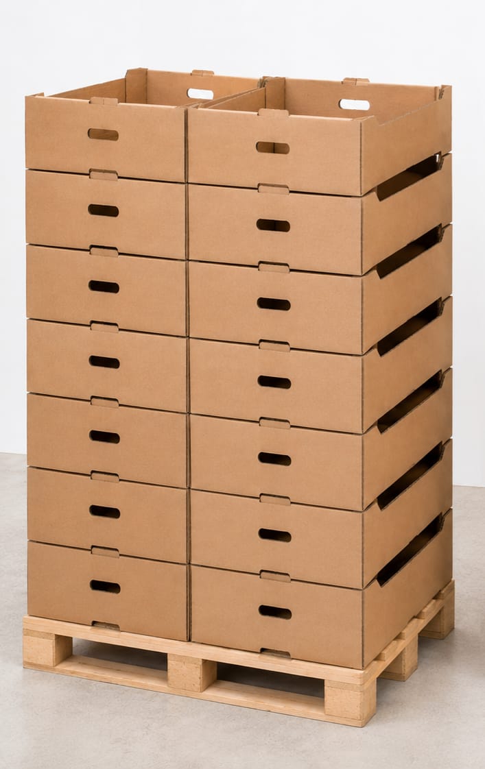 10 uds de caja de verduras 600 x 400 x 110 mm - K11 grande