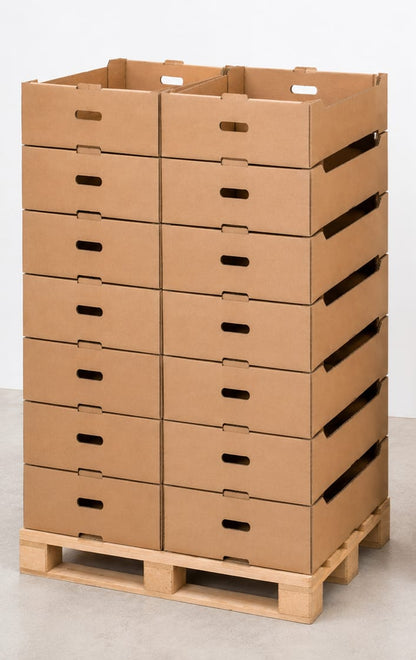 10 uds de caja de verduras 600 x 400 x 110 mm - K11 grande