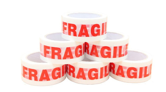 6 Cintas adhesivas FRÁGIL 48mm x 60m SILENCIOSA