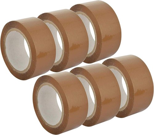 6 Cintas adhesivas Marrón de 48 mm x 60 m