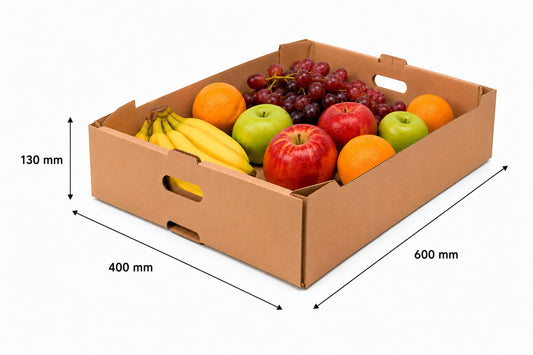 10 uds de caja de verduras 600 x 400 x 130 mm - K13 grande