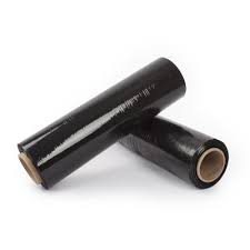 Un rollo de film estirable NEGRO 1,3 kg estándar para uso manual